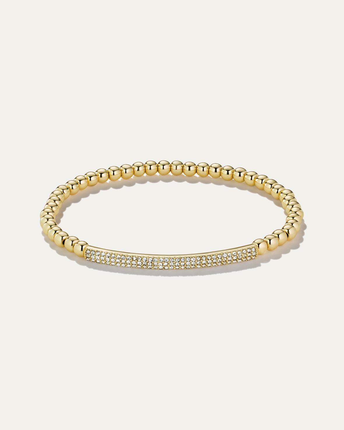 Tribute Beaded Stretch Bracelet | Gold