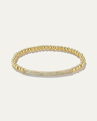 Tribute Beaded Stretch Bracelet | Gold