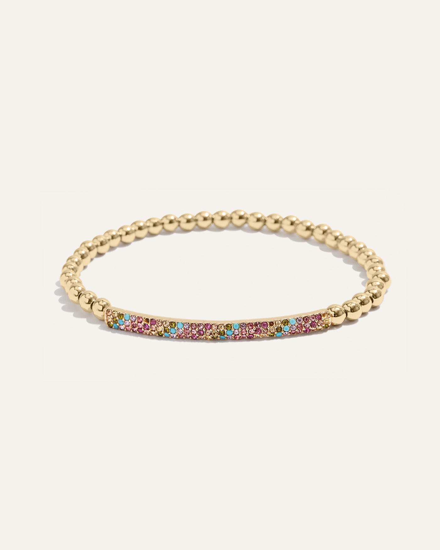 Tribute Beaded Stretch Bracelet Rainbow Pavé
