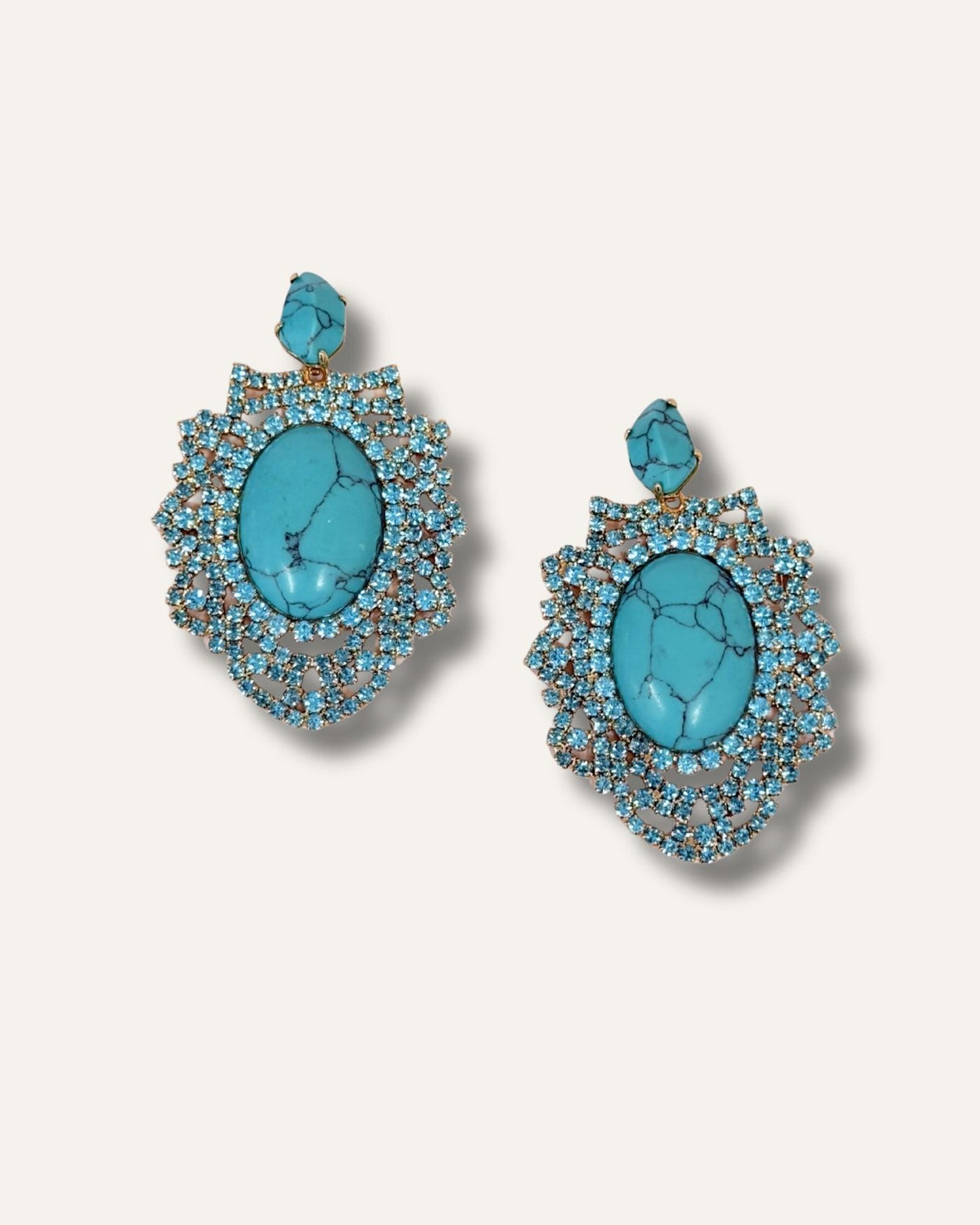 Never Released! Turquoise Gemstone Convertible Statement Earrings