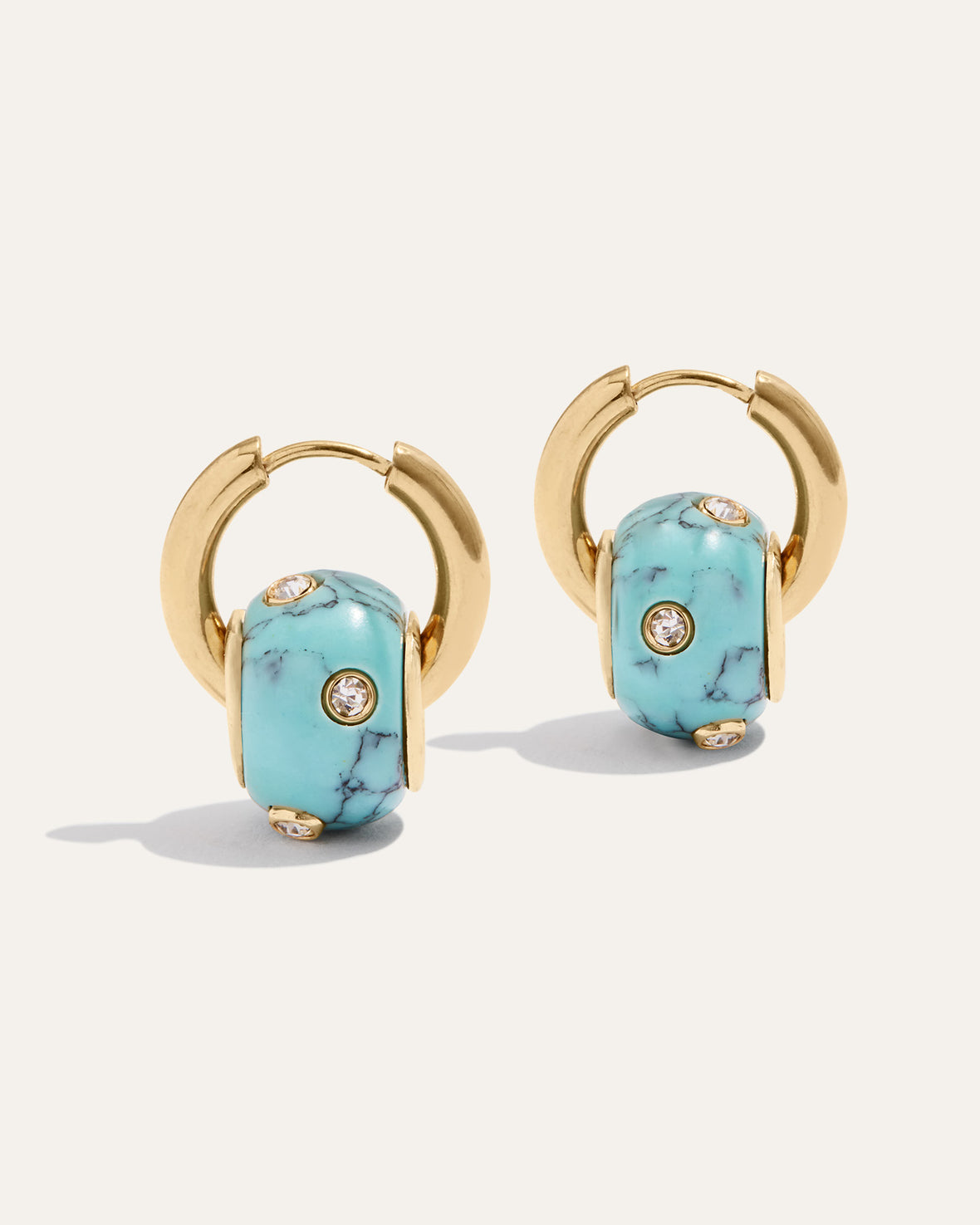 Convertible Rondelle Huggie Earrings
