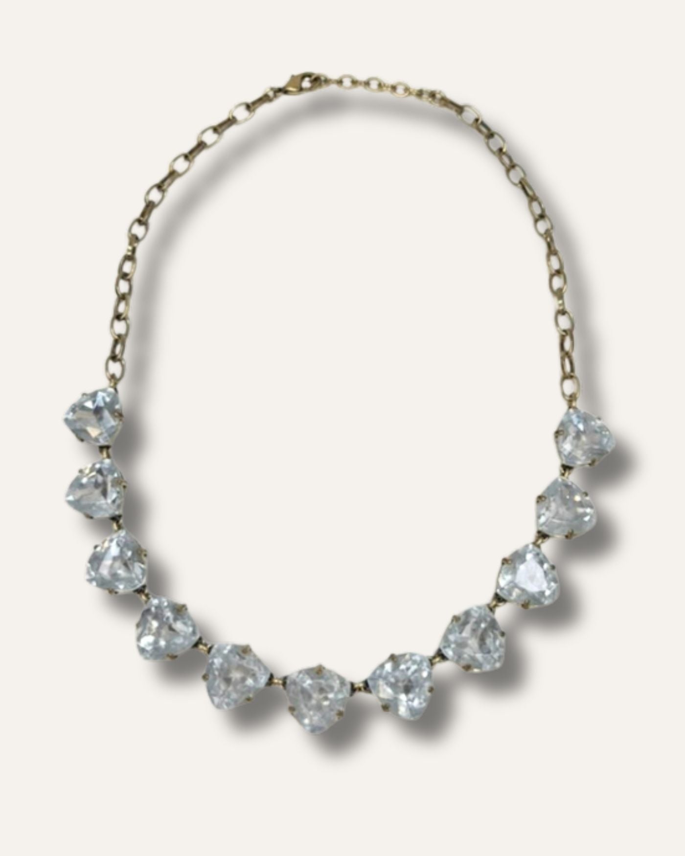 Vintage Trillion Crystal Necklace