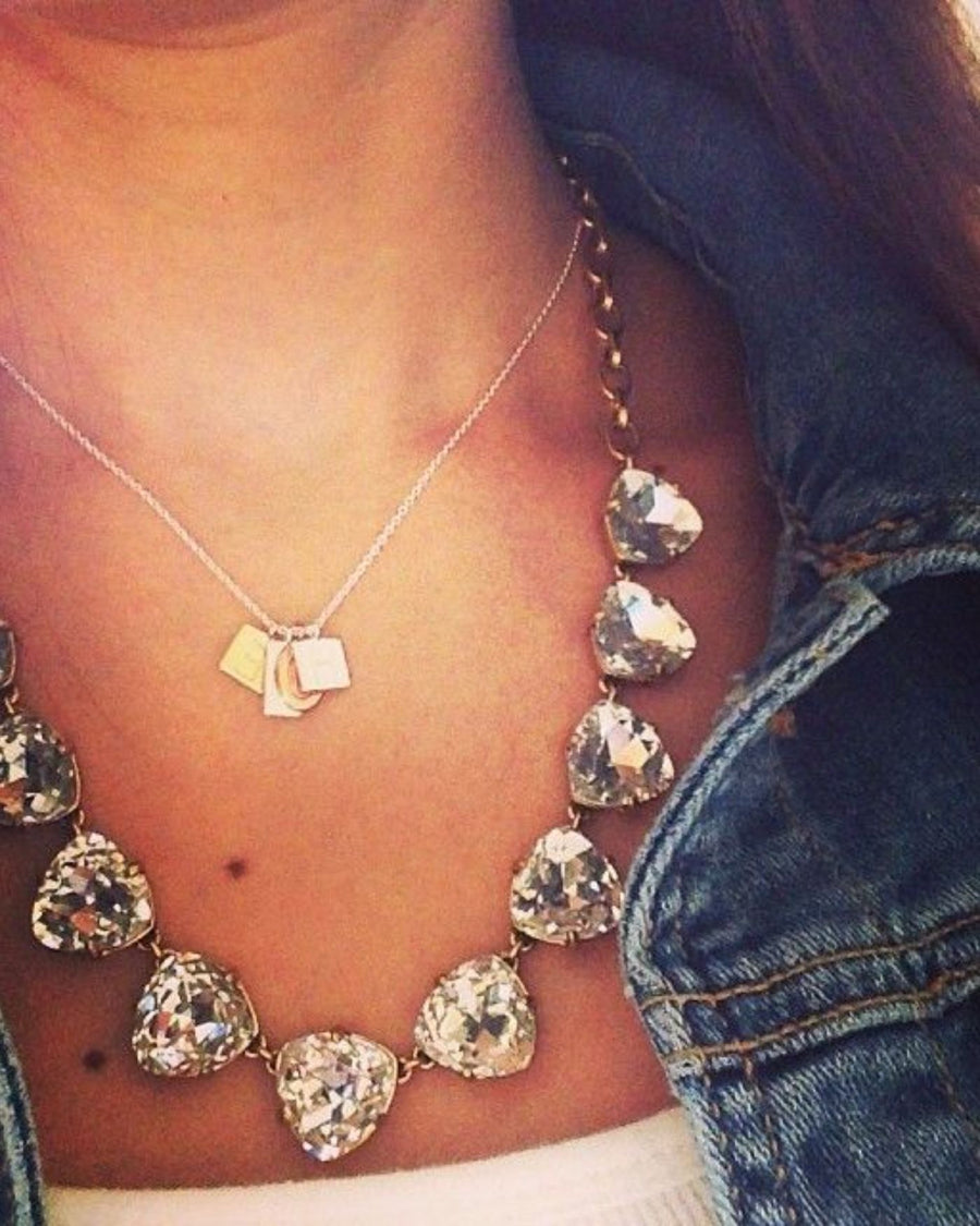 Vintage Trillion Crystal Necklace