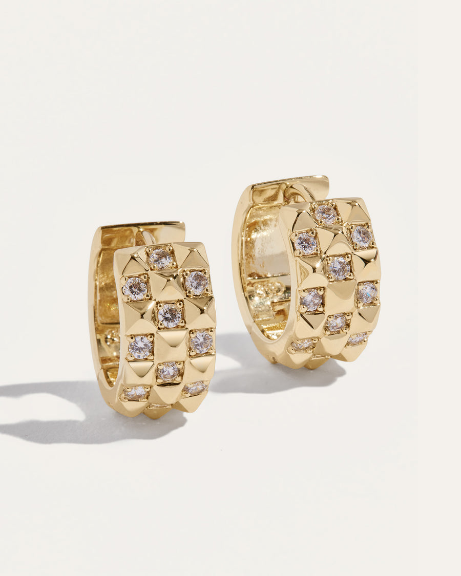 Vivienne Hinged Huggie Earrings