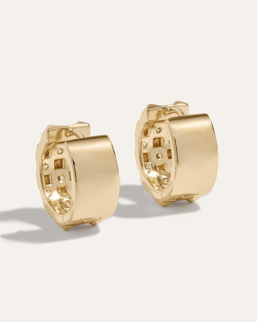 Vivienne Hinged Huggie Earrings