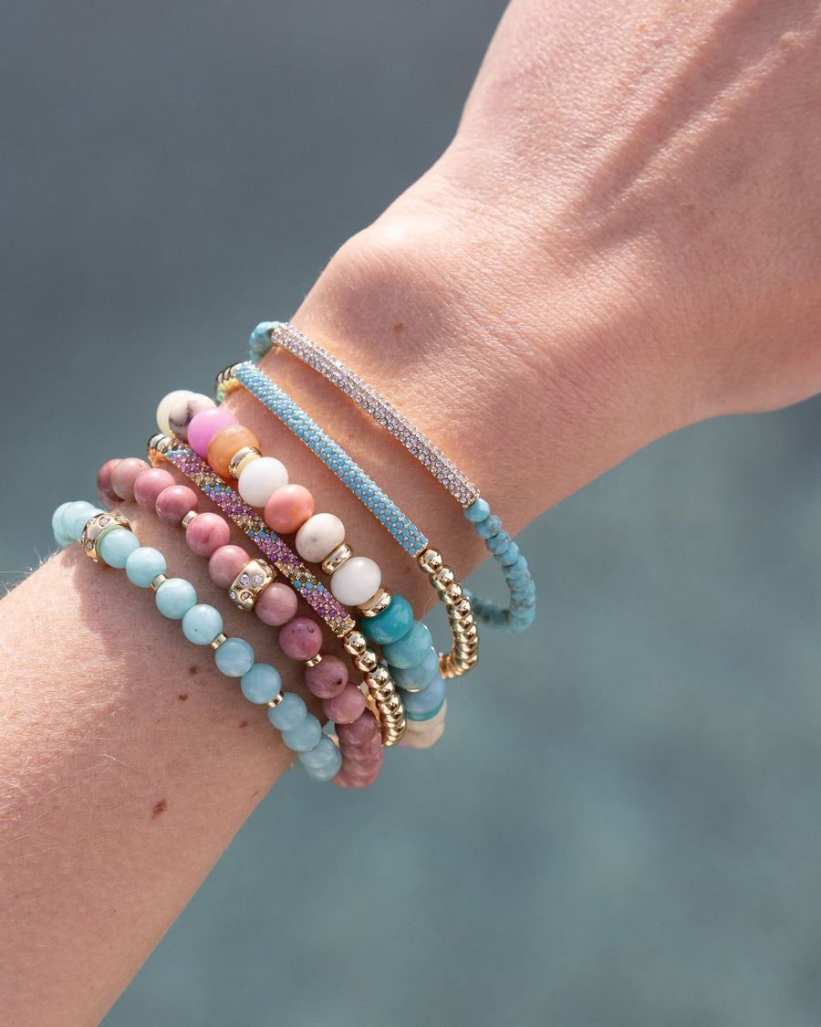 Tribute Beaded Stretch Bracelet | Turquoise Gemstone Beads