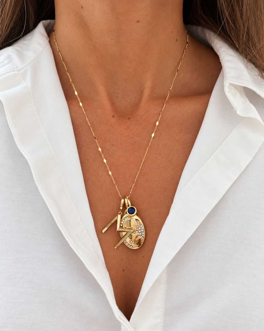 Celestial Oval Locket Charm