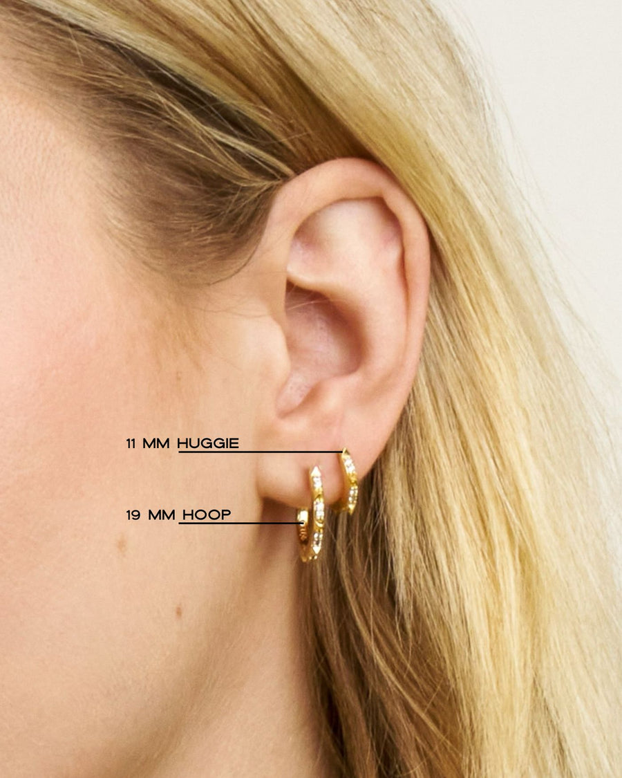 Charlotte Renegade Huggie Hoop Earrings | 1/2"