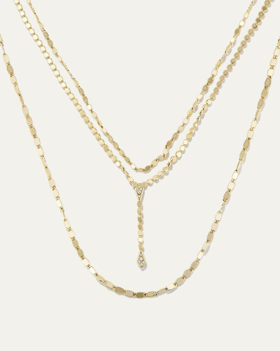 Collette Layered Gold Necklace with Magnetic Clasp