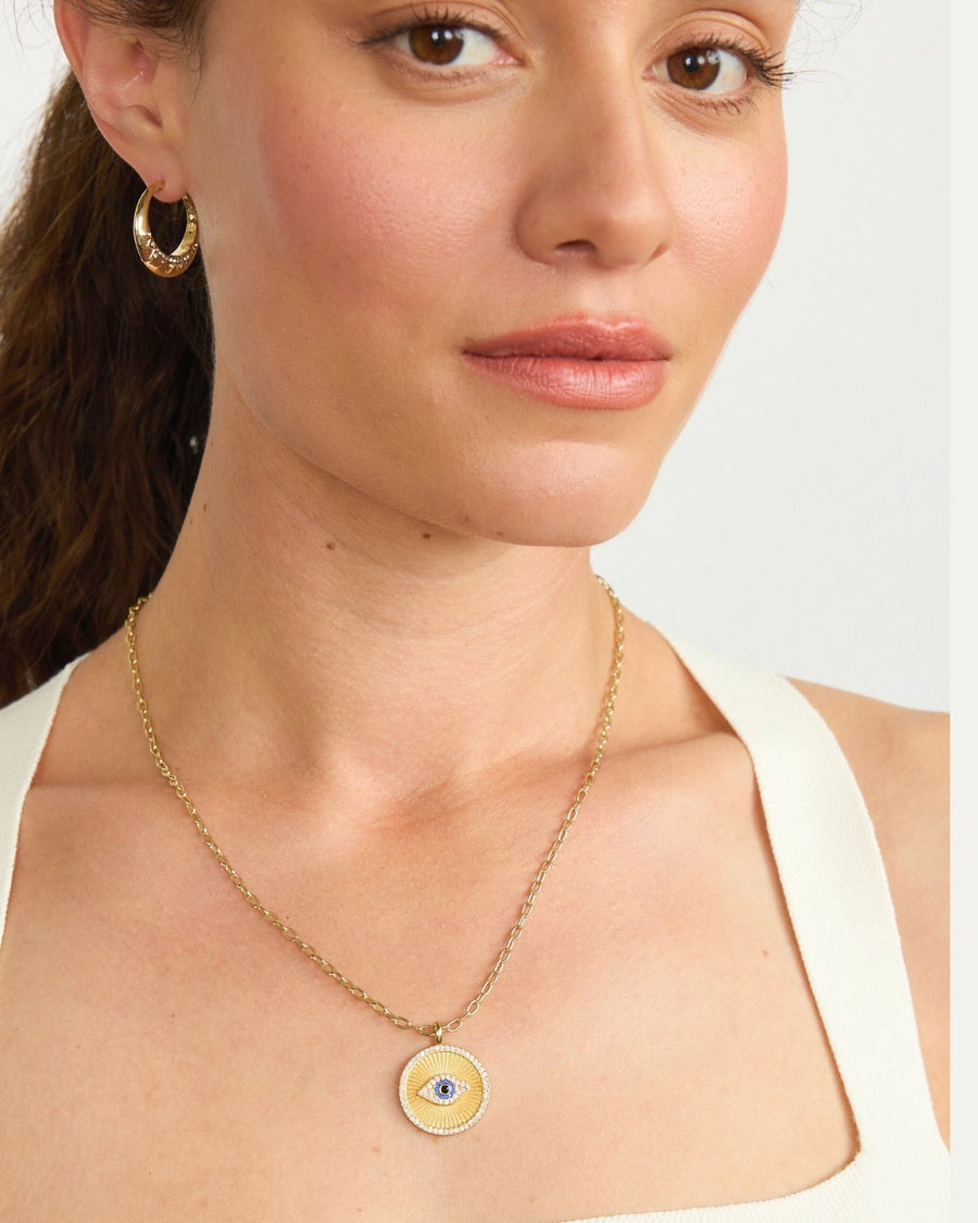 Evil Eye Medallion Necklace