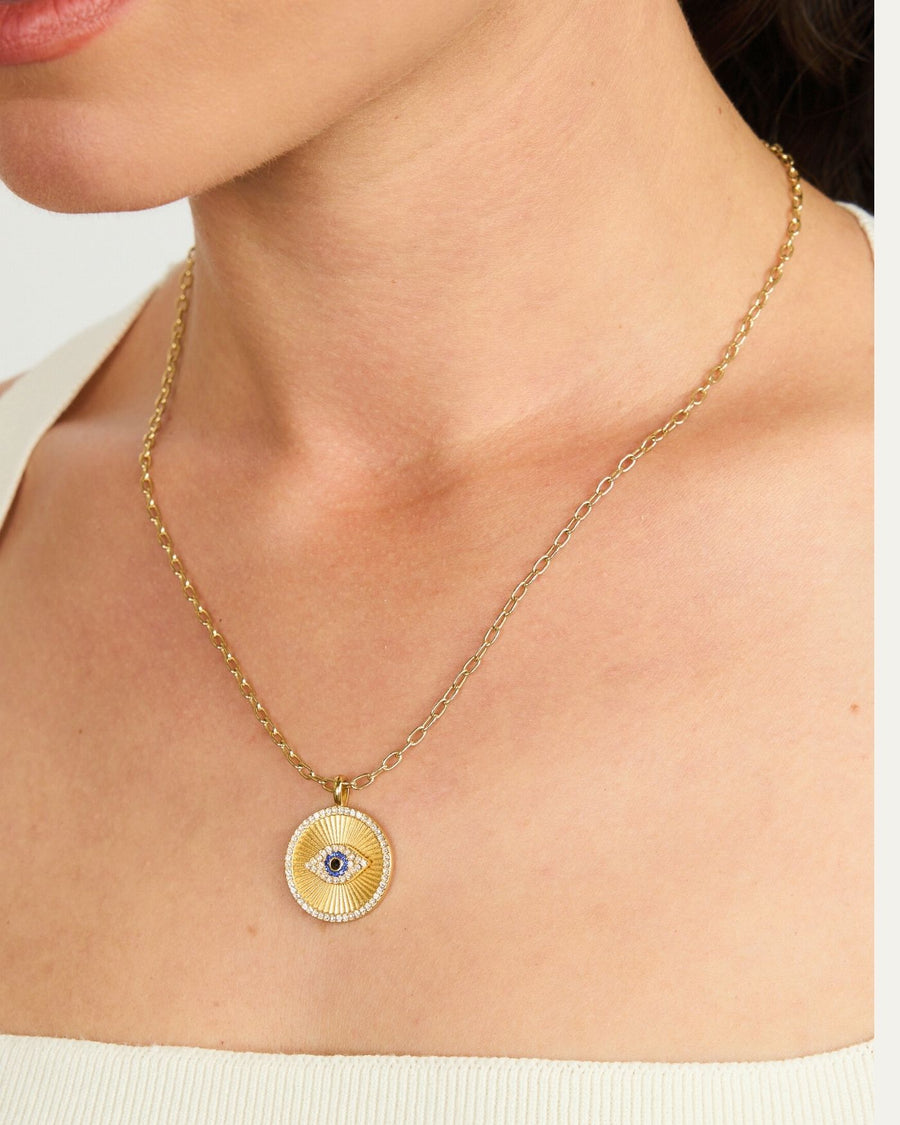 Evil Eye Medallion Necklace