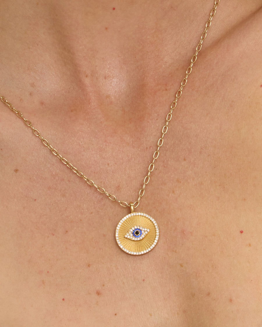 Evil Eye Medallion Necklace