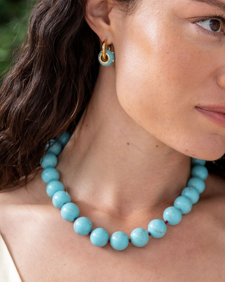 Convertible Rondelle Huggie Earrings