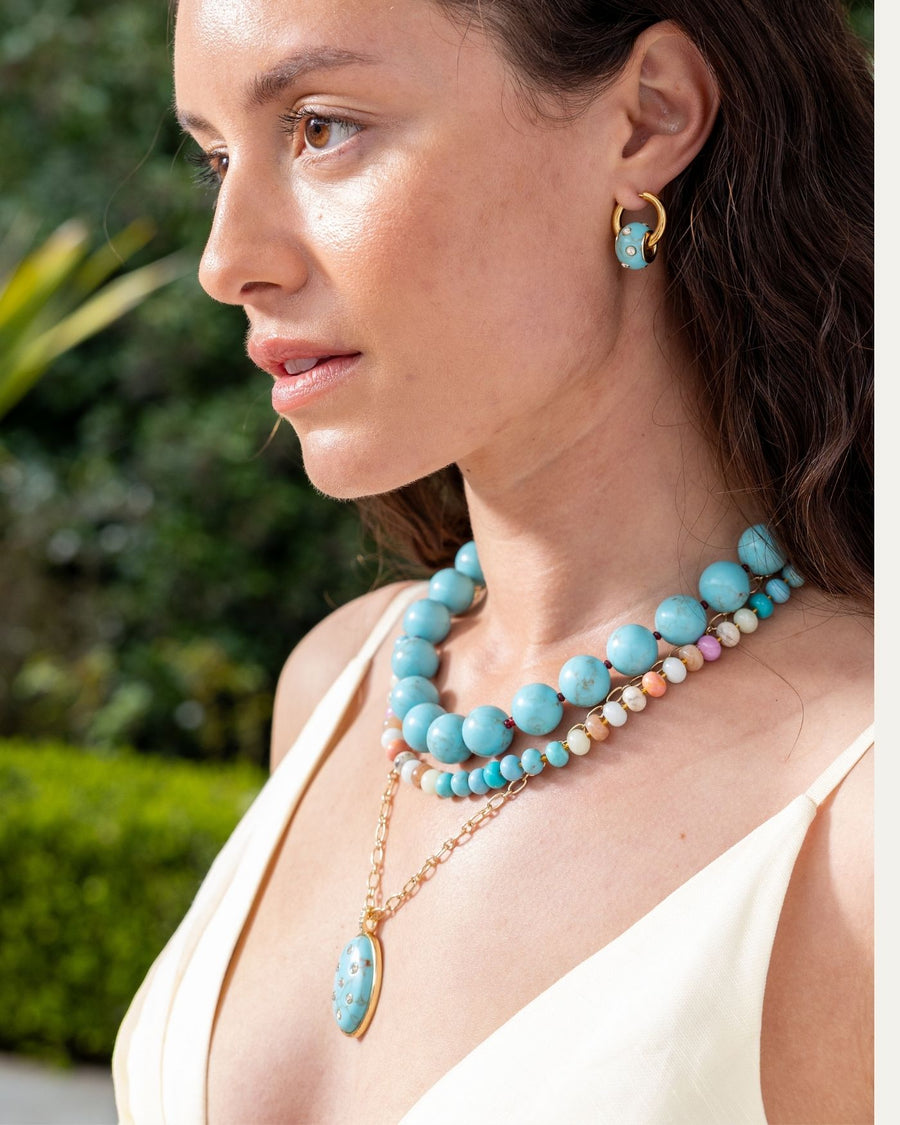 Turquoise Gumball Necklace