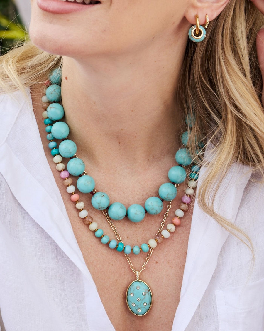 Turquoise Gumball Necklace