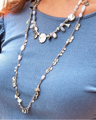 Metal Bubbles Long Strand Necklace