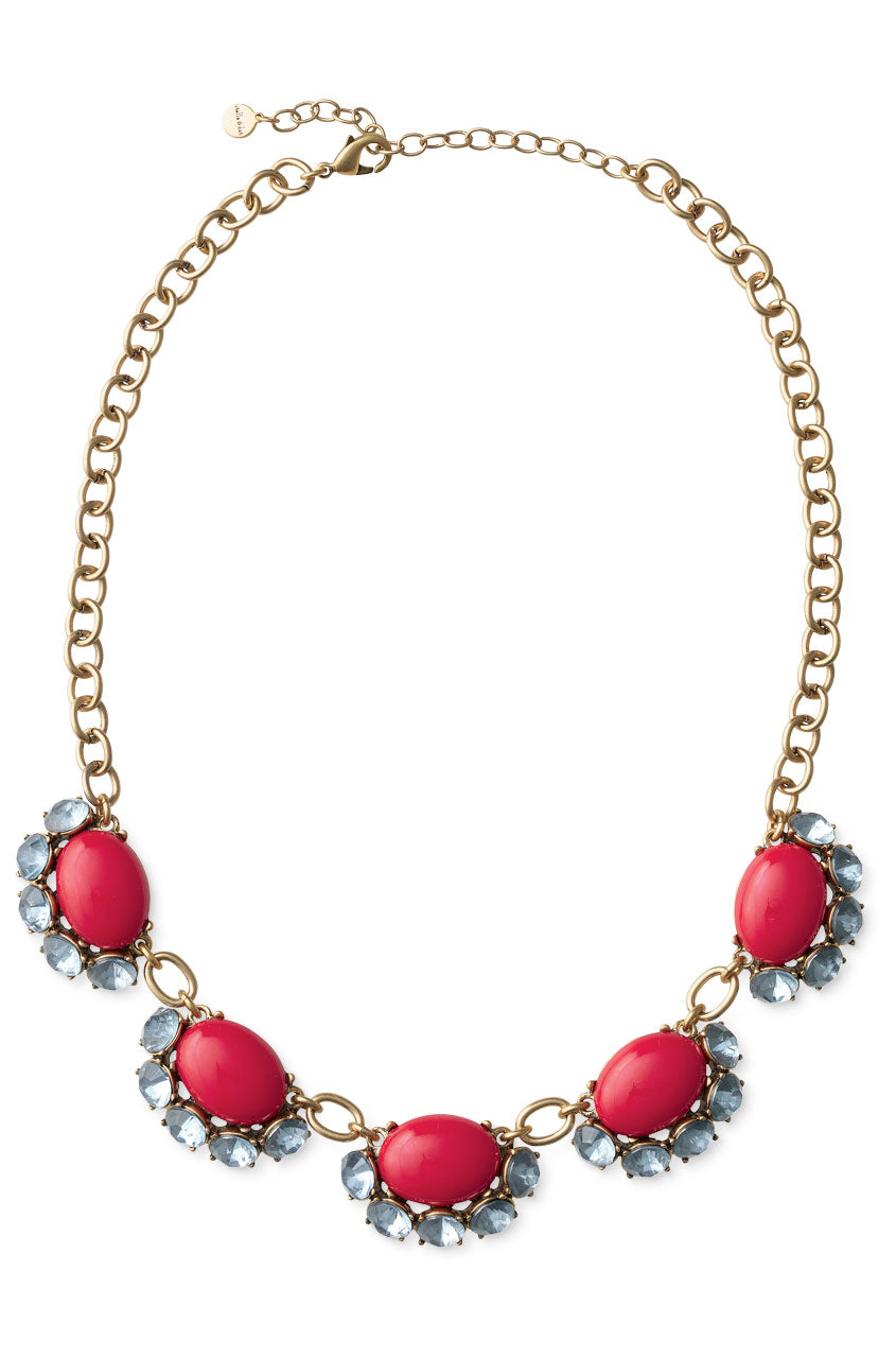 Red Stone Gold Necklace