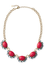 Red Stone Gold Necklace