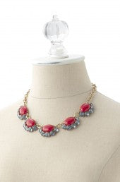Red Stone Gold Necklace