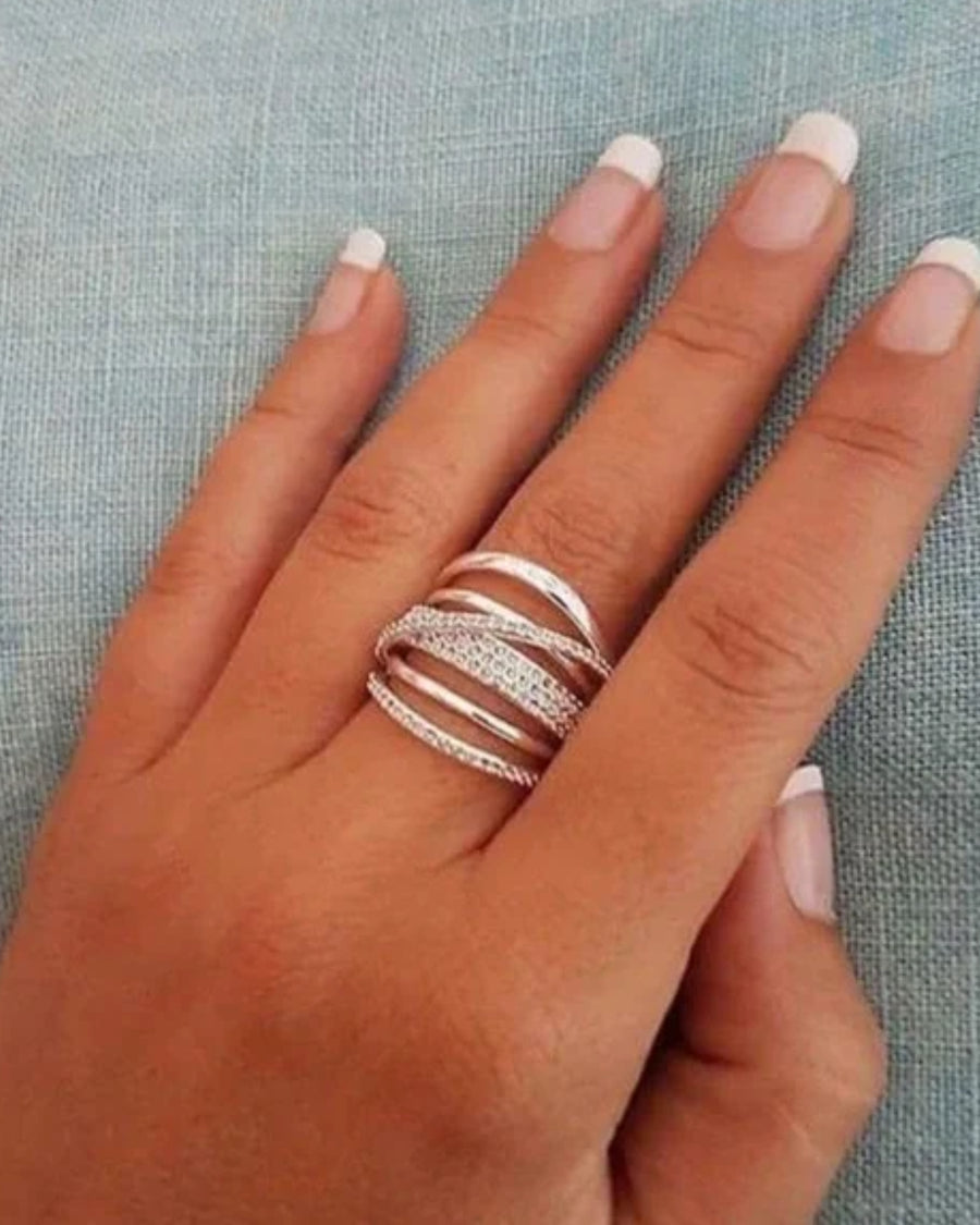 Pave Orbital Ring | Silver