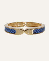 Blue Snakeskin and Gold Cuff [B223BL]