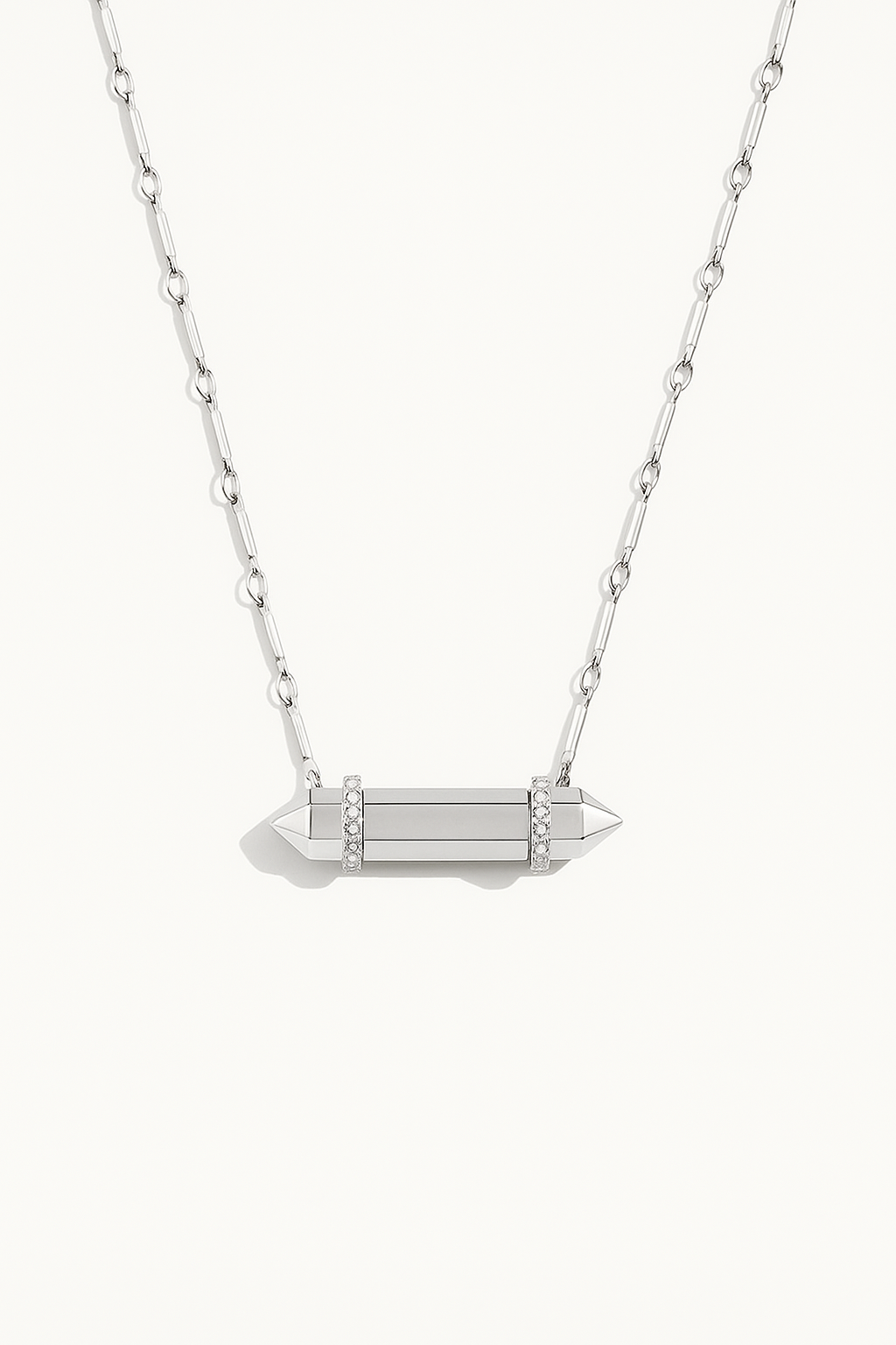 Rebel Mini Pendant Necklace | Silver