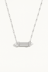 Rebel Mini Pendant Necklace | Silver