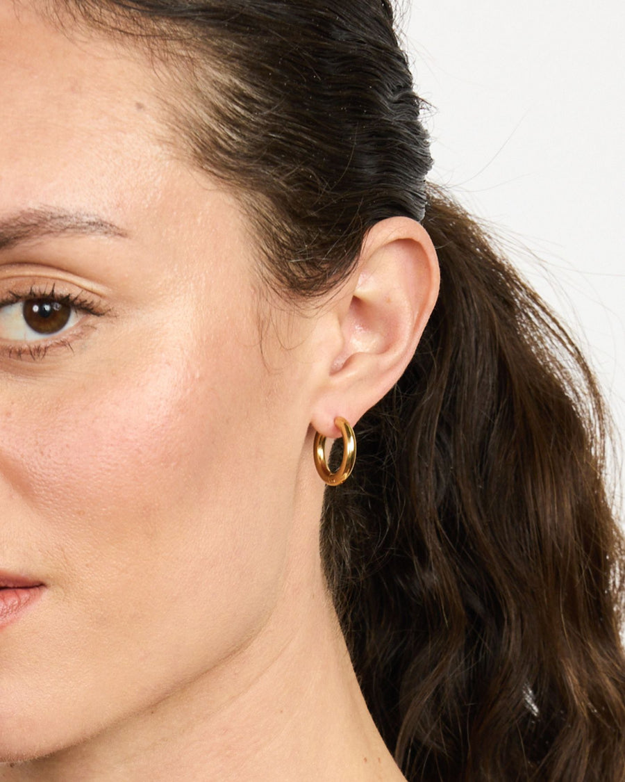 Convertible Rondelle Huggie Earrings