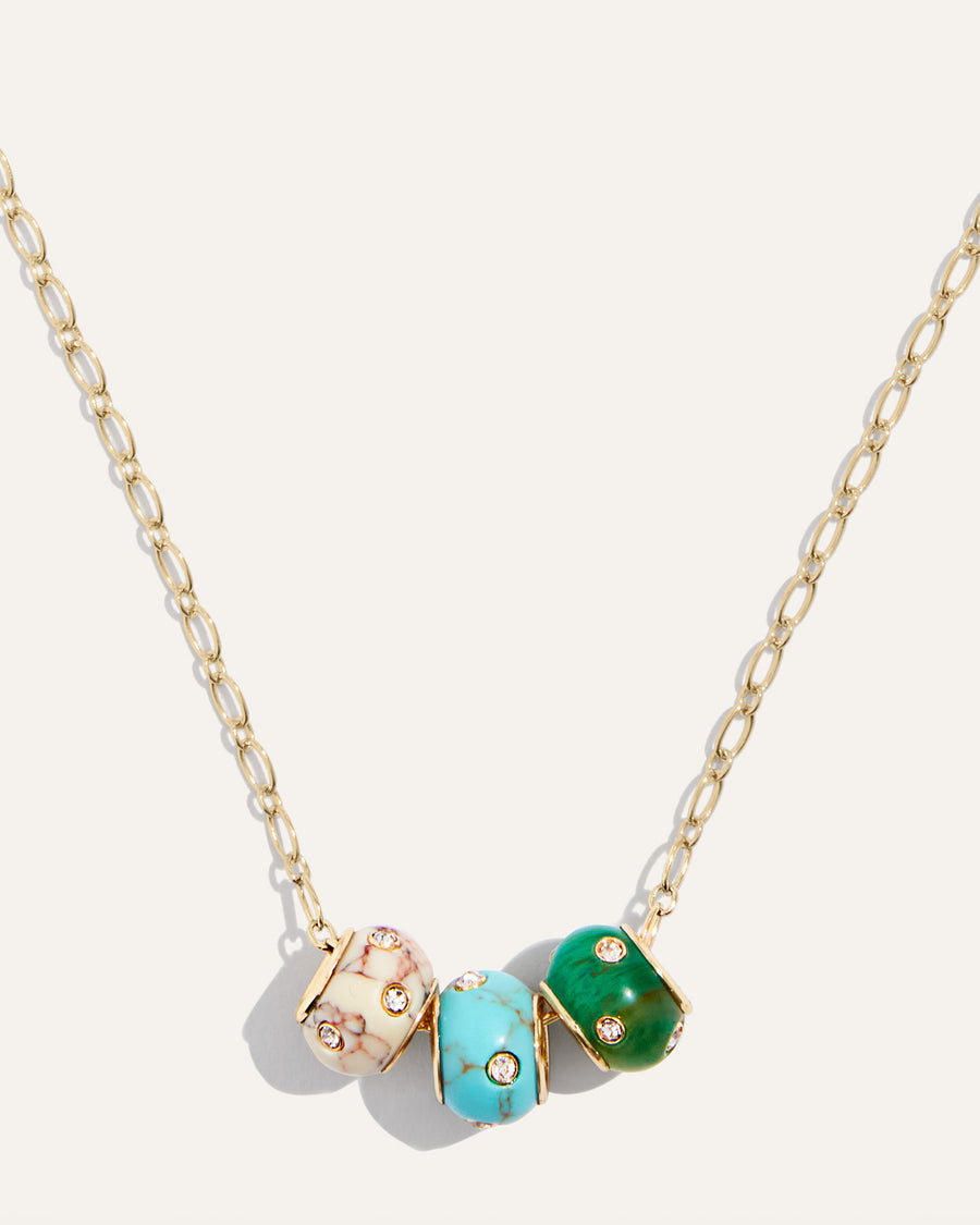 Rondelle Trio Adjustable Necklace