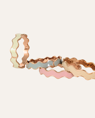 Never Released! Wavy Enamel Bangle | Rose Gold