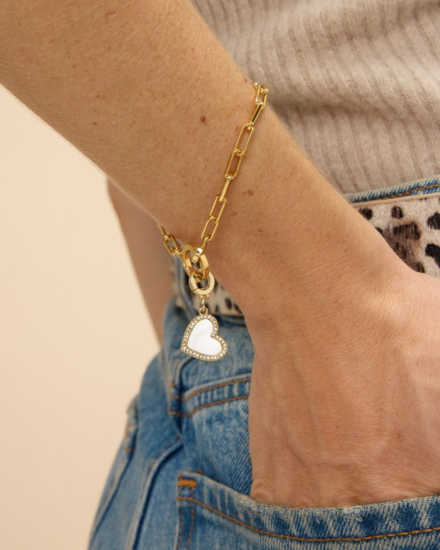 Tatum Mother of Pearl Heart Charm