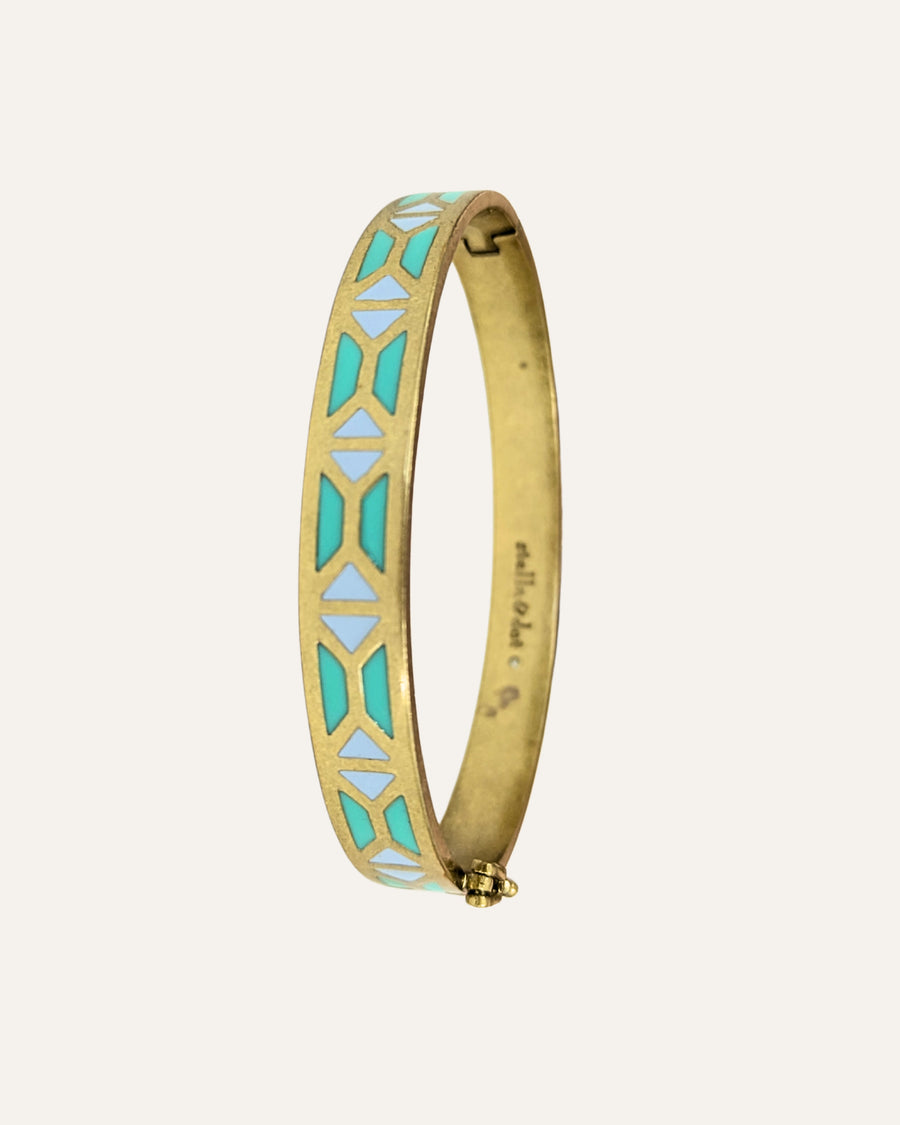 Thin Breezeblock Enamel Bangle | Multicolor