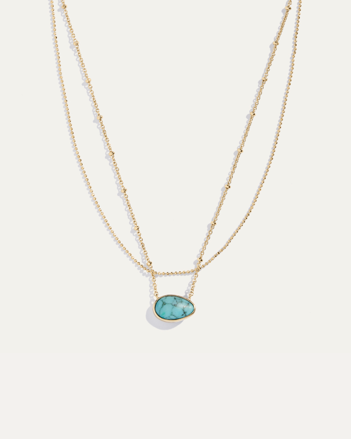 Reversible Look of Layered Necklace in Lapis and Turquoise
