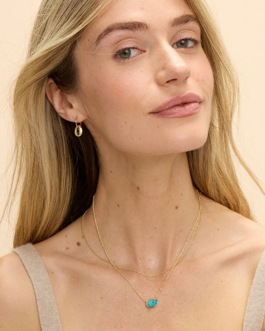 Reversible Look of Layered Necklace in Lapis and Turquoise