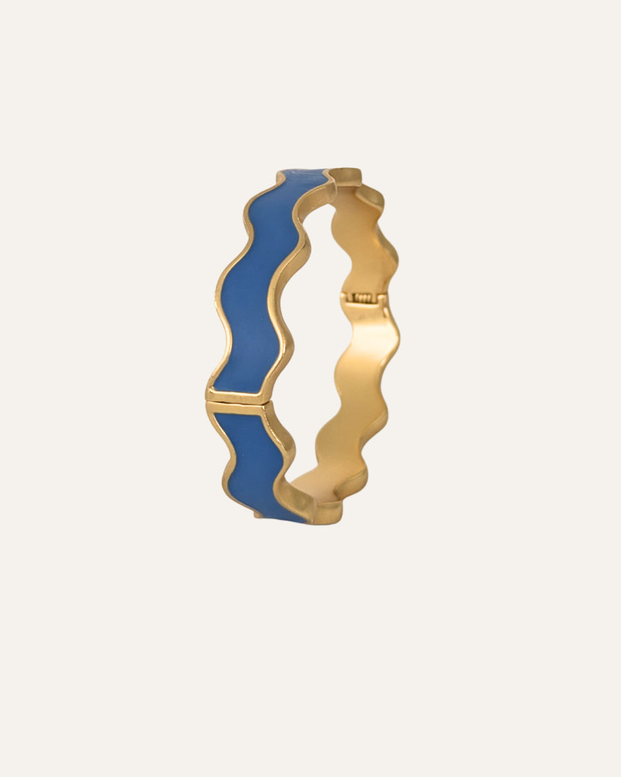 Never Released! Wavy Enamel Bangle | Gold