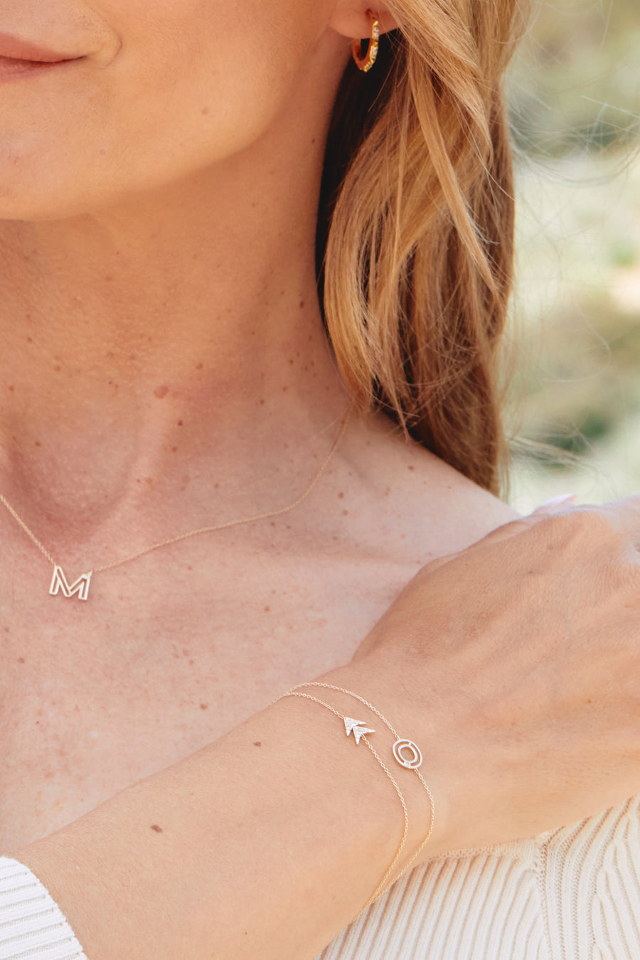 Covet Single Initial 14kt + Diamond Bracelet - Stella & Dot