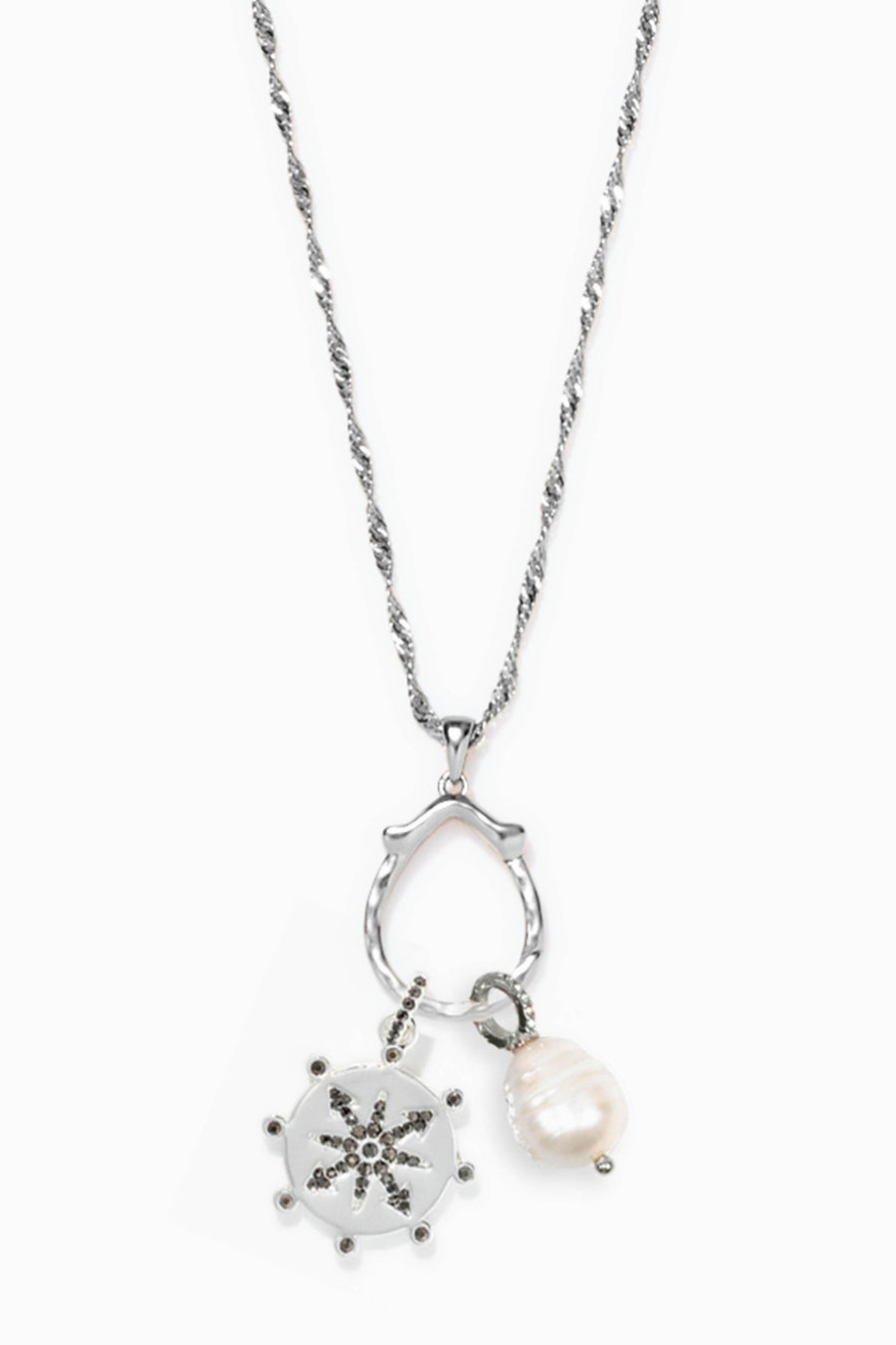 Long Charm Keeper Pearl of Wisdom and Compass - Stella & Dot