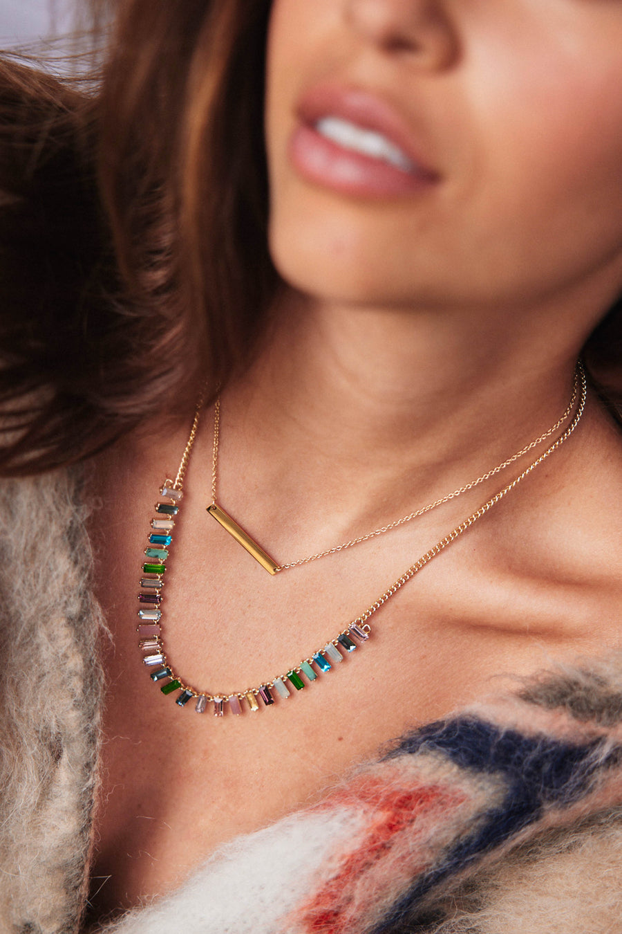 Ombre Baguette Necklace