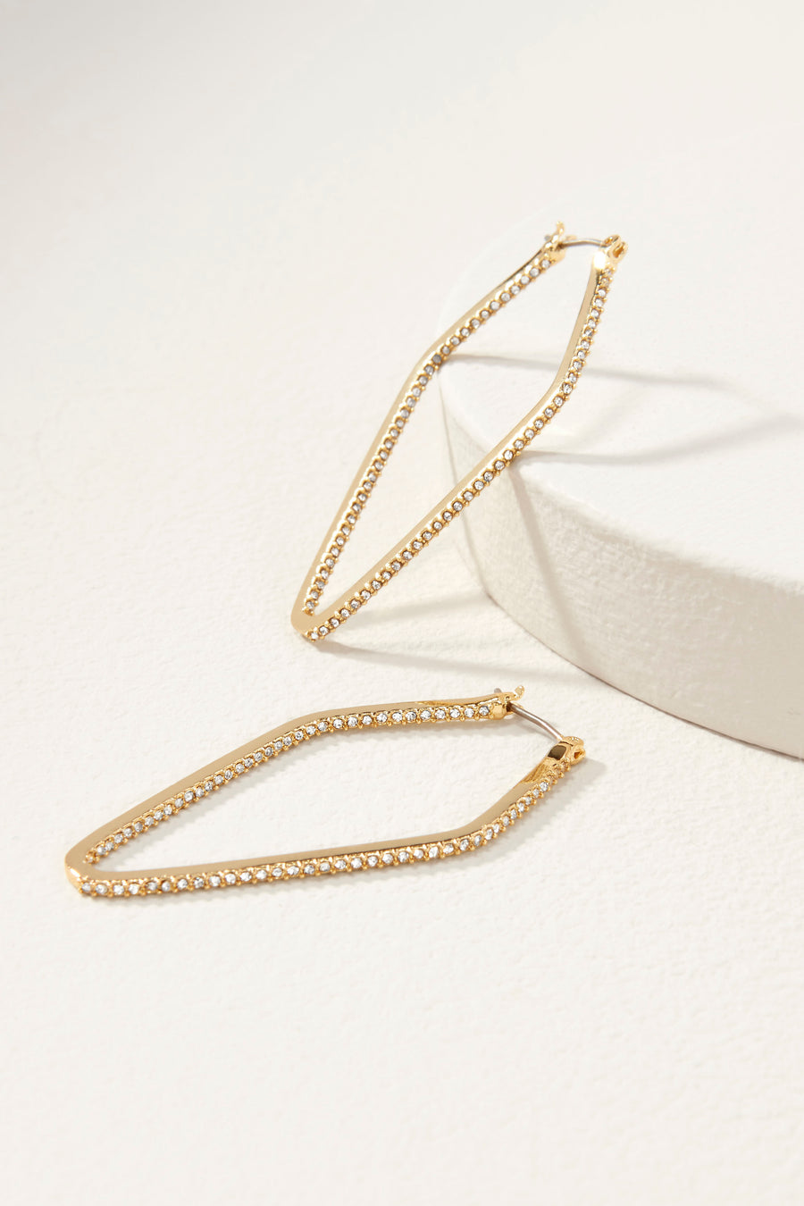 Pavé Diamond Hoops