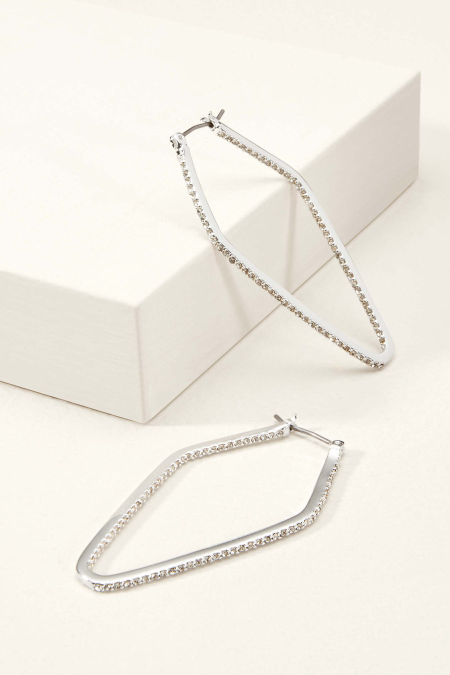 Pavé Diamond Hoops
