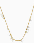 Dripping in Diamonds Delicate Necklace - Gold