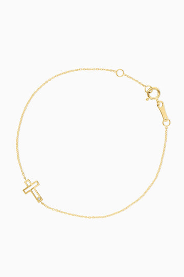 Covet 14kt Gold Diamond Cross Bracelet - Stella & Dot