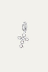 Tatum Pearl Cross Charm Silver