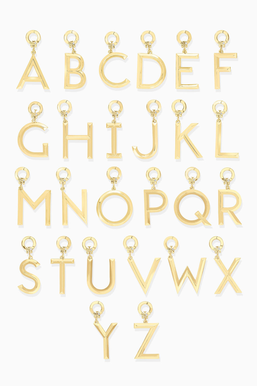 Tatum Clip On Grand Beveled Alphabet Charms - Stella & Dot