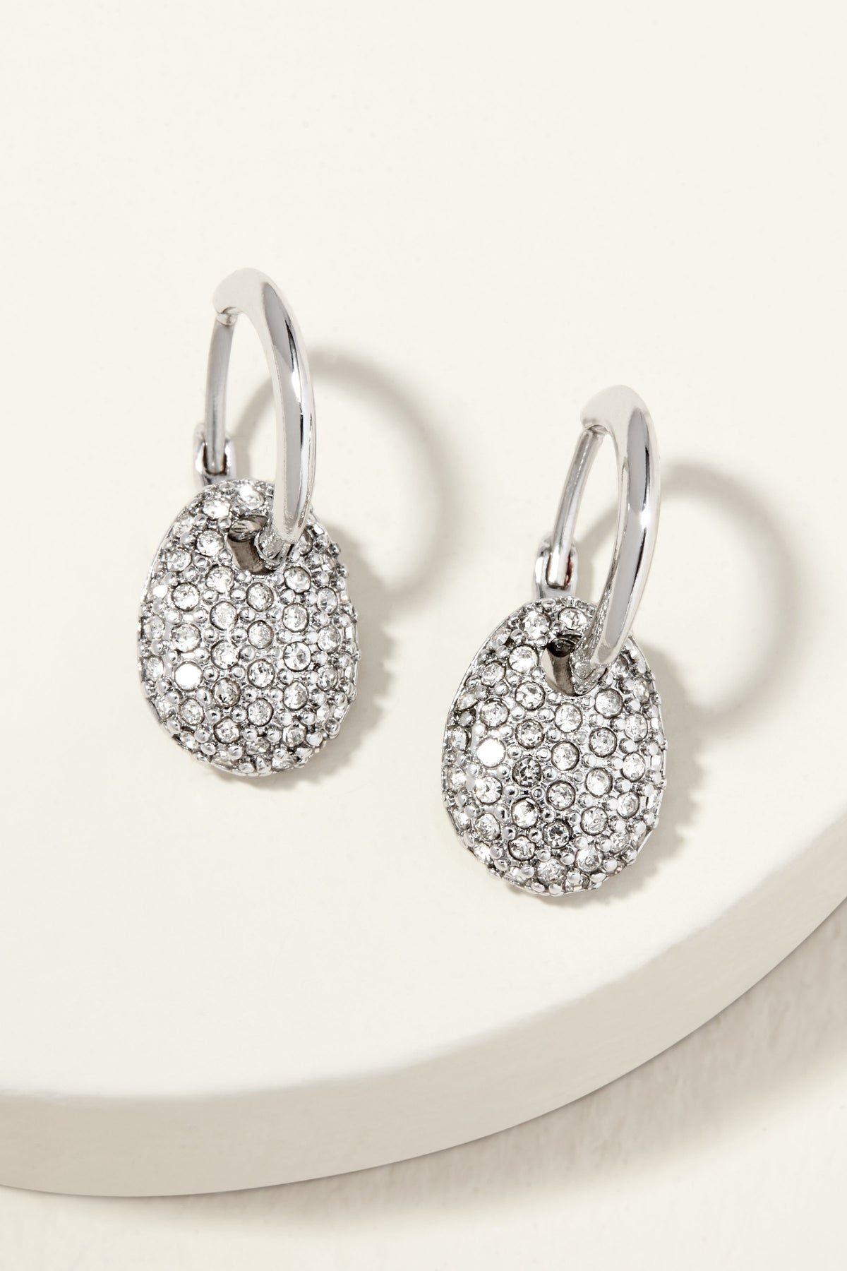 Ulani Drop Huggie Earrings - Silver | Stella and Dot – Stella & Dot