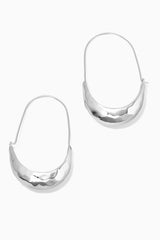 Hammered U Hoop Earrings